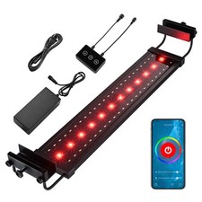 AquaBasik LED Aquarium Light 22"-30" Fish Tank Extendable Brackets APP Control