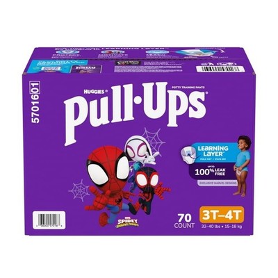 4 boxes Huggies Boys Pull-Ups 3t 4t- 70 Count-$52.99/box- FREE SHIPPING!