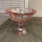 Vintage Fostoria Pink Glass Compote/Pedestal Dish 5" Tall