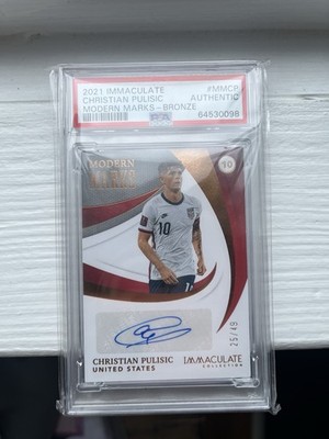 Panini 2021 Immaculate Christian Pulisic Modern Marks Bronze Auto /49 PSA 10
