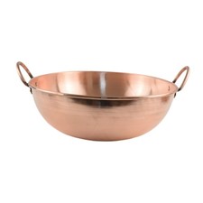 Kupferkochgeschirr, Kupfertopf, Bratpfanne mit Doppelgriffen, verdickter Hot