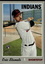 Eric Stamets 2019 Topps Heritage Cleveland Indians Rookie #514