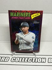 2026 Topps Heritage Josh Naylor Burgundy Sparkle #129 Mariners