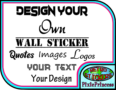 Personalised Custom Business Shop Store Sticker Vinyl Decal Logo Wall Quote Text
