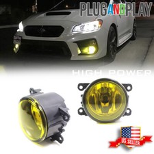 2x Golden Yellow Front Fog Driving Light W H11 Bulbs For 2015-up Subaru Wrxsti