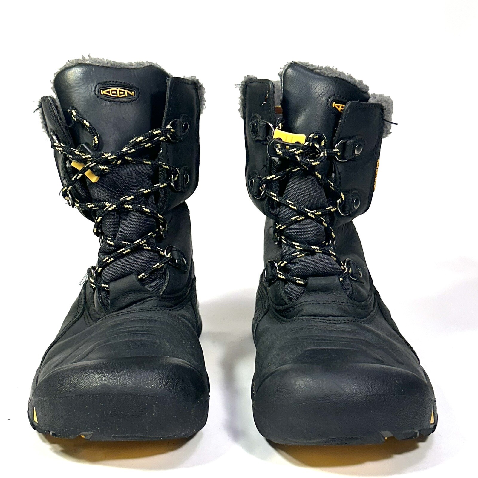 Stivali da bacino caldi Keen punta nera impermeabili 200 grammi foderati taglia 6 usati