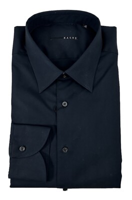 XACUS Hemd klassischer Kragen Baumwolle Stretch dunkelblau
