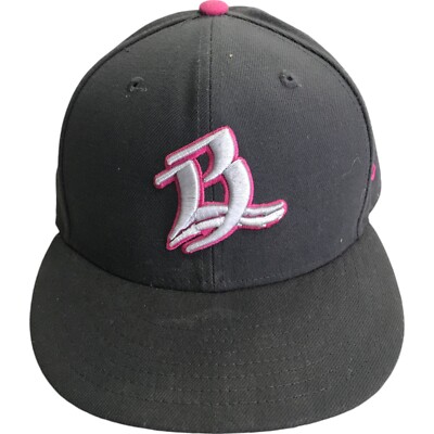 New Era 59Fifty Bravos De Leon LMB Fitted Hat Cap Mens Size 7 1/8 Black