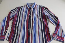 Sons Of Intrigue Stripe LONG SLEEVE SHIRT Large L Slim 16 x 34/35