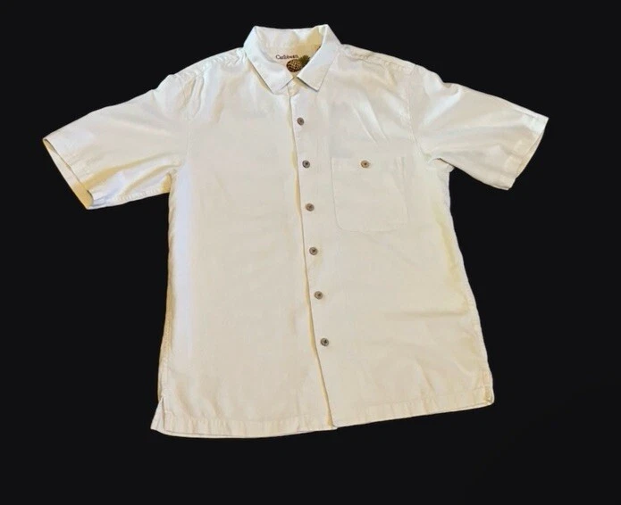 Pez espada Costa Merlín bordado marfil caribeño abotonado seda/algodón mediano Foto 2 de 4