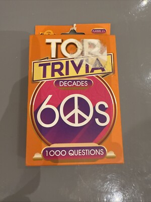Cheatwell Games Top Trivia 1960's - A Decade of Trivia Travel Pack Card Game - 1
