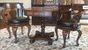 Details About Maitland Smith Chess Backgammon Game Table Chairs
