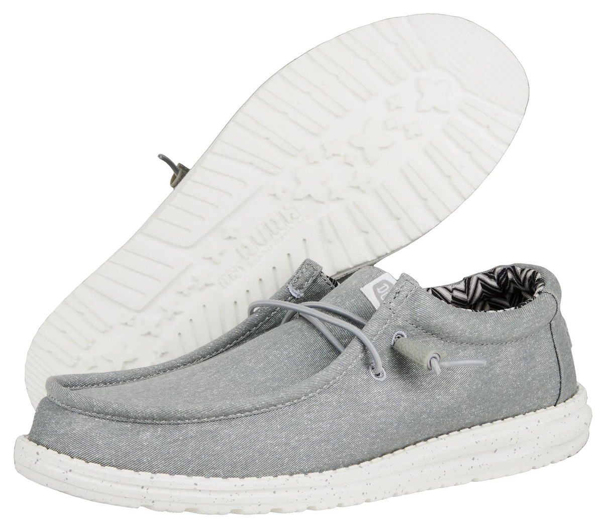 Hey Dude Men\'s Wally Light Gray size 10 3c0a66835ab3cbebc89eb78838370c  main image 4