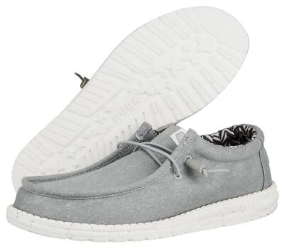 Hey Dude Light Gray Canvas Shoes Hey Dude Wendy Slub Canvas Light Grey main image 2