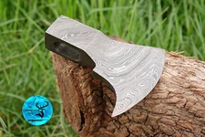 CUSTOM HANDMADE FORGED DAMASCUS STEEL AXE HEAD HATCHET TOMAHAWK VIKING 1095