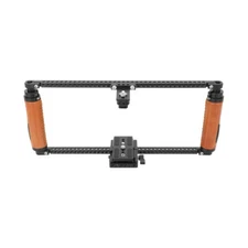 CAMVATE Adjustable Camera Cage with Manfrotto-Type Quick Release & Leather Grips