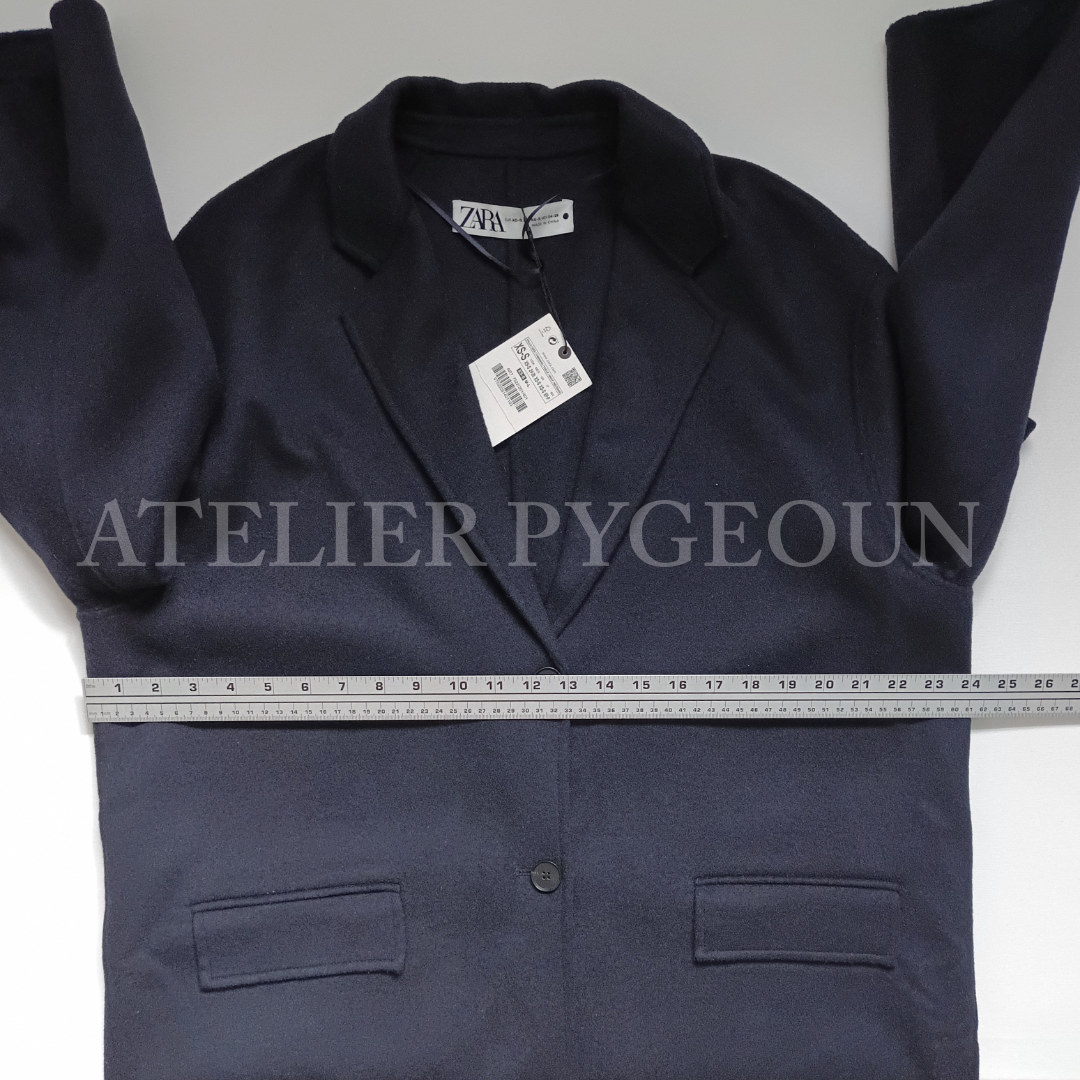週末限定値下げ~CLANE OVER LINE DOUBLE COAT-NAVY NWT ZARA Double Faced Wool Blend Blazer ZW Collection Navy