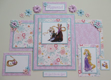Disney Premade Scrapbook Page/Mat Set - Princess RAPUNZEL 15 pcs.  14