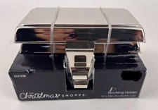 Stocking Holder Plain Purse Bag Outfit Hanger Christmas Shoppe 2 pc Set Silver