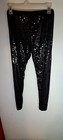 Charlotte Russe Sequin Black Party Leggings Size M — photo 5
