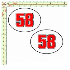 Marco simoncelli Adesivi 58 sticker cropped helmet auto moto casco tuning 2 pz.