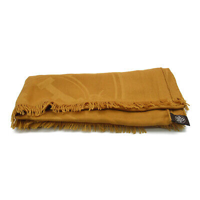 HERMES New Libris Scarf stole wrap cashmere silk Brown HERMES New Libris Scarf stole wrap cashmere silk Brown