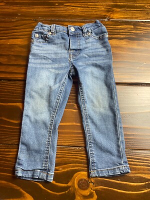 7 For All Mankind Jeans Baby Girl Size 18M Denim Straight Pants Elastic Waist