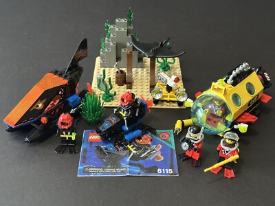 LEGO Lot of Vintage Aquazone Sets Shark/Diver/Sub 100