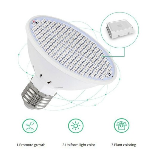 E27 300Led Plant Grow Light Full Spectrum Bulbs Lamp for Veg Hydroponics Indoor - Picture 3 of 7