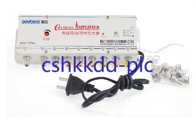 1PC Antenna Signal Amplifier Booster Splitter 20db 220V 8 way CATV TV VCR