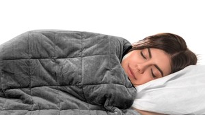 Bell + Howell WEIGHTED BLANKET w Glass Beads Filling for Calm Deep Sleep 3 SIZES