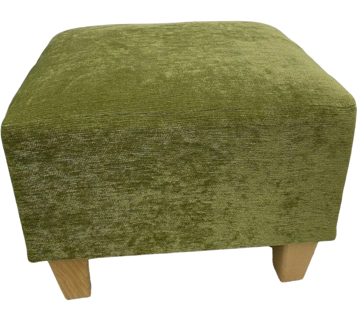 Footstool Small Stool Gift Present sage green Velvet British Made 40cm high