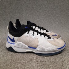 Nike Paul George PG 5 PlayStation Sneaker Shoes Men's Size 13 White Blue Black