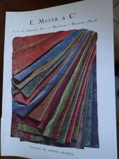 MEYER Cie tissus velour de Smyrne Argenta HONNECHY pub papier ILLUSTRATION 1926