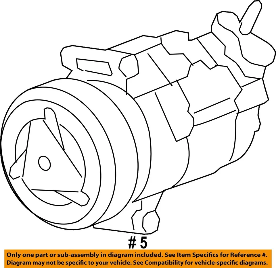 Used A/C Compressor fits: 2014 Chevrolet Equinox 2.4 Grade A - Image 4 of 4