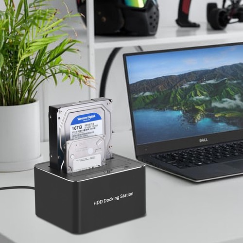 USB 3.0 to Dual Bay SATA Hard Drive Docking Station for 2.5/3.5 Inch HDD SSD - Picture 4 of 9