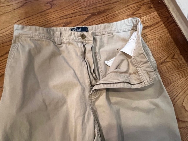 Polo Ralph Lauren RL 67 Chino Men's Khaki Tan Pants, Sz 36