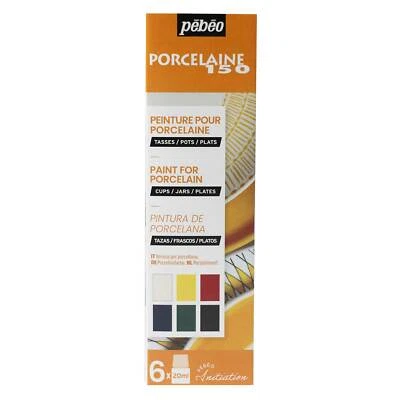PÉBÉO Pebeo Porcelaine 150 Ceramic Paint Initiation Set #1 6 x 20 ml