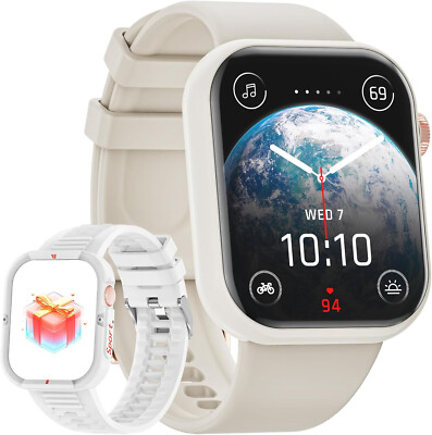 Smartwatch Damen Herren mit Telefonfunktion Armbanduhr Smart Watch SOS Sim Sport
