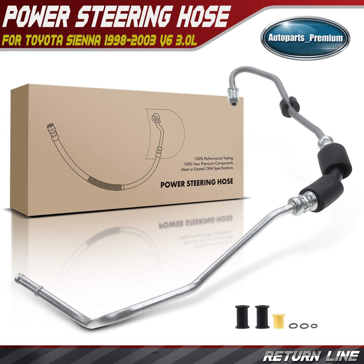 Power Steering Hose Power Steering Pressure Line Hose Assembly For Toyota Sienna 2003-2006 AWD FWD Power Steering Line