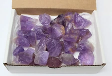 1/2 lb Bulk Lot Rough Natural Amethyst In Box (Natural Amethyst Crystals Brazil)