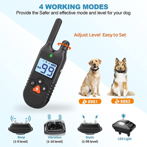 1000M Elektroschock Pet Dog Training E-Halsband Anti-Bark Obedience Stromschlag - Bild 20 von 20