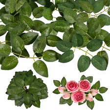 60PCS Rose Leaves Artificial - Fake Roses Leafs Green Leaves Artificial Flowers