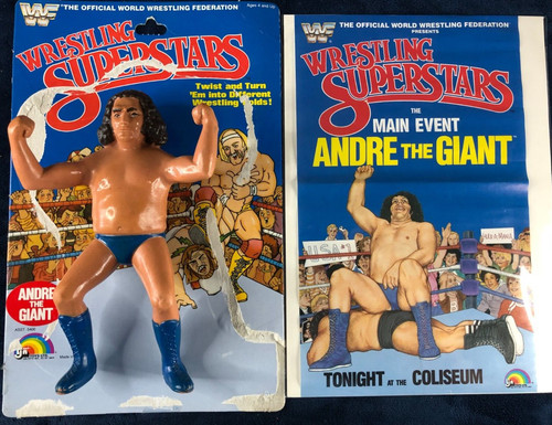 1984 Andre the Giant LJN WWF Action Figure, Poster...