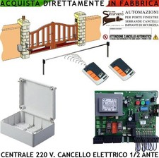 Centrale Cancello Automatico Compatibile Serai 1/2 Motori 220 V. 2 Rad. Rol. Cod