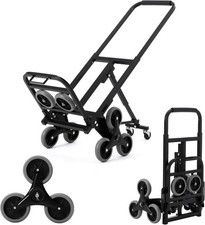 Stair Climbing Cart, 330 LB Climber Hand 25.6"W x 18.1"D x 43.3"H, Black