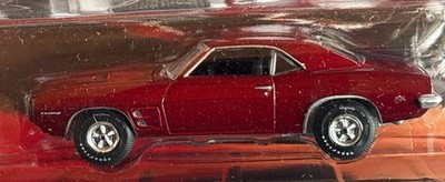 Auto World Vintage 1969 Pontiac 69 Firebird #3 Ultra Red Chase 1:64 Muscle Car