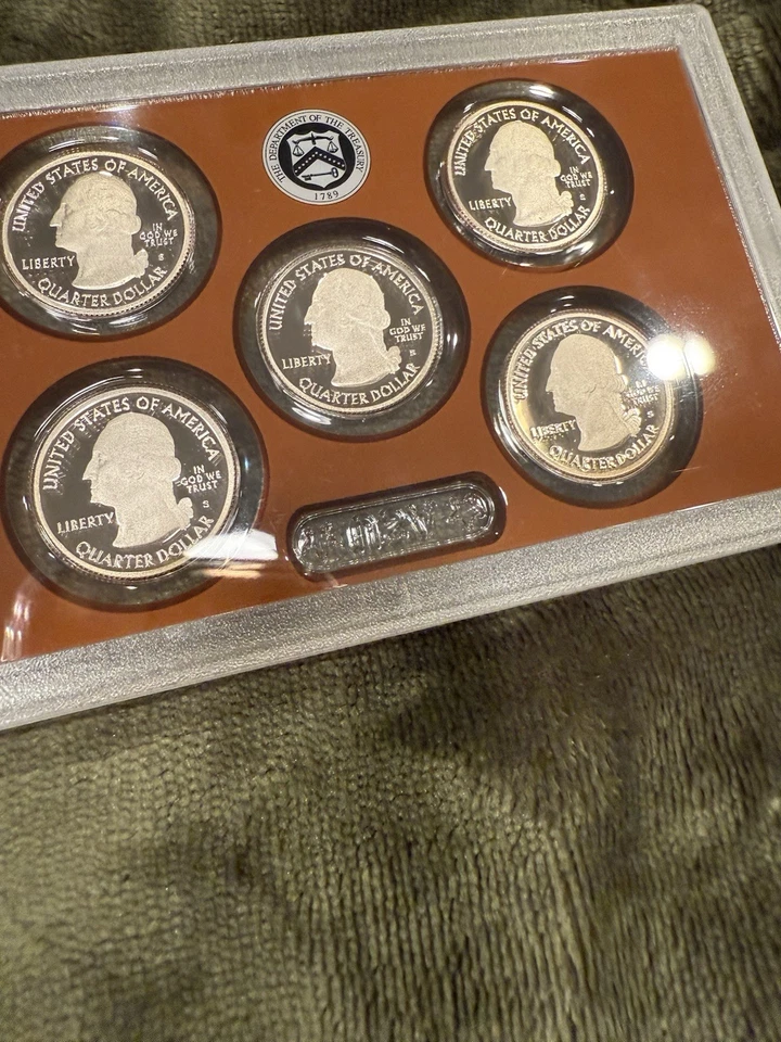 2014 S Silver 'America the Beautiful' Quarter Set Proof Condition - Image 4 of 4