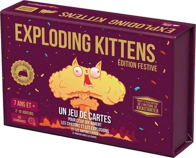 ASMODEE Exploding Kittens  Base Game Édition Festive (French) Ek 2024