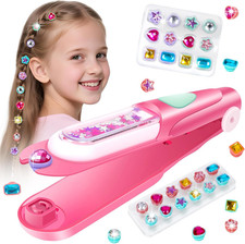 Hair Gem Stamper Kit Hair Accessories for Girls Toy Bling Hair Styling Tool Reus
